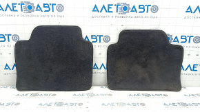 Set of rear floor mats for BMW 4 Series F36 15-20 Gran Coupe, black cloth, for cleaning