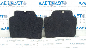 Set of rear floor mats for BMW 4 Series F36 15-20 Gran Coupe, black cloth, for cleaning