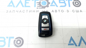 Smart BMW 4 key F32/33/36 14-20 4 buttons, blue insert, bumps, worn