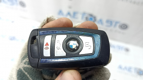Smart BMW 4 key F32/33/36 14-20 4 buttons, blue insert, bumps, worn