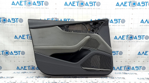 Door trim panel front left Audi A5 F5 17-19 5D black, insert leather gray, armrest leather gray, Bang and Olufsen