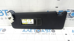 Left sun visor for BMW 4 Series F32/36 14-20 Coupe, Gran Coupe, black ANTHRAZITE, without hook, illuminated, dented
