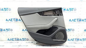 Door trim panel rear left Audi A5 F5 17-19 5D black, insert leather gray, armrest leather gray, Bang and Olufsen
