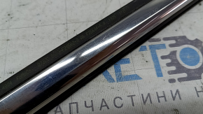 Door-glass molding, central rear left, Ford Fusion mk5 13-20, chrome, worn