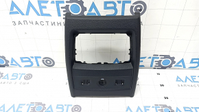 Rear center console trim for BMW 4 F32/33/36 14-20 black for heated rear row