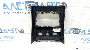 Rear center console trim for BMW 4 F32/33/36 14-20 black for heated rear row