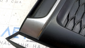 Front bumper grille left Audi A5 F5 18-19 without radar, black with chrome molding, S-Line, sand