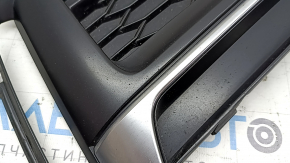 Right front bumper grille for Audi A5 F5 18-19 without radar, black with chrome molding, S-Line, sand