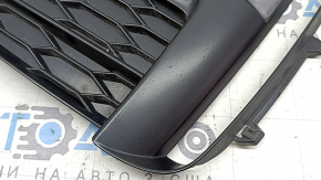 Right front bumper grille for Audi A5 F5 18-19 without radar, black with chrome molding, S-Line, sand