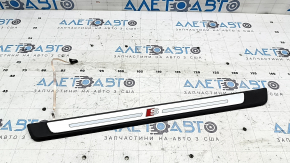 Audi A5 F5 17-24 5D S-line outer door sill trim, front left, backlit, worn