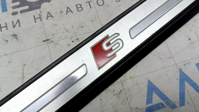 Audi A5 F5 17-24 5D S-line outer door sill trim, front left, backlit, worn
