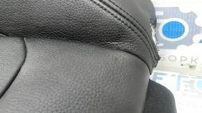 Upper passenger seat trim for BMW 4 Series F36 15-20 Gran Coupe, black leather, SCHWARZ, Sport, heated, scratches, needs cleaning