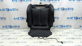 Lower passenger seat trim for BMW 4 Series F36 15-20 Gran Coupe, black leather, SCHWARZ, Sport, heated, dented, scratches, needs cleaning
