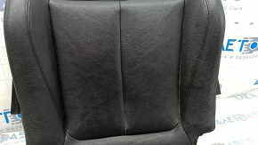Lower passenger seat trim for BMW 4 Series F36 15-20 Gran Coupe, black leather, SCHWARZ, Sport, heated, dented, scratches, needs cleaning