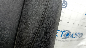 Lower passenger seat trim for BMW 4 Series F36 15-20 Gran Coupe, black leather, SCHWARZ, Sport, heated, dented, scratches, needs cleaning
