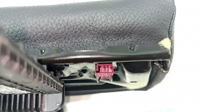 Knee support for the driver's seat, complete, BMW 4 Series F36 15-20 Gran Coupe, black leather, SCHWARZ, Sport, heated, dented, scratches
