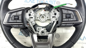 Subaru Forester 19-24 SK black leather steering wheel with pads and buttons, scratches