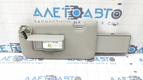 Left visor for Subaru Forester 19-24 SK, gray, under the sunroof, without a hook, with backlight, for cleaning