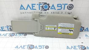 Left visor for Subaru Forester 19-24 SK, gray, under the sunroof, without a hook, with backlight, for cleaning