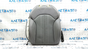 Audi A5 F5 18-19 5D leather upper passenger seat trim, gray with perforation, Sport, shot