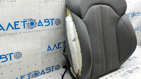 Audi A5 F5 18-19 5D leather upper passenger seat trim, gray with perforation, Sport, shot