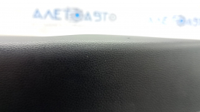 Subaru Forester 19-24 SK rear left door panel, black with gray insert, leather + cloth, gray leather armrest, with handle and seal, broken fastener, scratches, needs cleaning