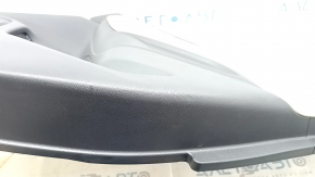 Subaru Forester 19-24 SK rear right door panel, black with gray insert, leather + cloth, gray leather armrest, with handle and seal, scratches, needs cleaning