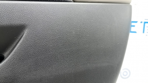 Subaru Forester 19-24 SK front right door panel, black with gray insert, cloth + leather, gray leather armrest, with handle and seal, scratches, needs cleaning