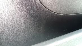 Subaru Forester 19-24 SK front right door panel, black with gray insert, cloth + leather, gray leather armrest, with handle and seal, scratches, needs cleaning