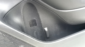 Subaru Forester 19-24 SK front right door panel, black with gray insert, cloth + leather, gray leather armrest, with handle and seal, scratches, needs cleaning