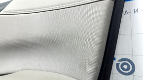 Subaru Forester 19-24 SK front right door panel, black with gray insert, cloth + leather, gray leather armrest, with handle and seal, scratches, needs cleaning