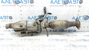 Exhaust line, middle section with catalytic converter and heater, Lexus RX450h 10-15, without a barrel, dented, rusty