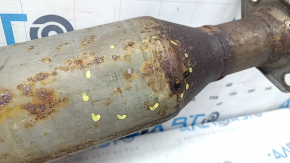 Exhaust line, middle section with catalytic converter and heater, Lexus RX450h 10-15, without a barrel, dented, rusty