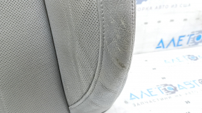 Driver's seat upholstery, upper, Audi A5 F5 18-19, 5D, gray leather with perforation, Sport, worn