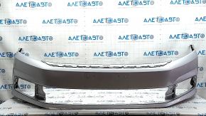 Bare front bumper VW Passat b8 16-19 USA silver, non-factory holes, scratches
