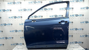 The front left door of a Subaru Forester 19-24 SK blue SAZ is bare and has split at the seam.