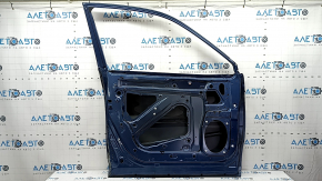 The front left door of a Subaru Forester 19-24 SK blue SAZ is bare and has split at the seam.