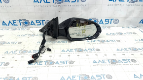 Right side mirror assembly for Audi A6 C7 12-18, 14+5+2 pins, for auto storage, with camera, BSM, turn signal, auto-dimming, graphite, scratches