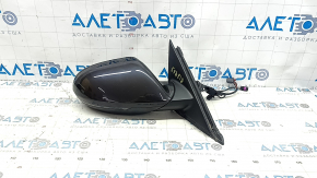 Right side mirror assembly for Audi A6 C7 12-18, 14+5+2 pins, for auto storage, with camera, BSM, turn signal, auto-dimming, graphite, scratches
