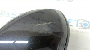 Right side mirror assembly for Audi A6 C7 12-18, 14+5+2 pins, for auto storage, with camera, BSM, turn signal, auto-dimming, graphite, scratches