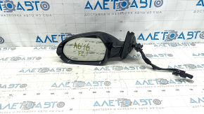 Left side mirror assembly for Audi A6 C7 12-18, 14+5+2 pins, for auto storage, with camera, BSM, turn signal, auto-dimming, graphite, scratches