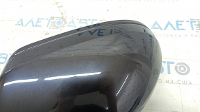 Left side mirror assembly for Audi A6 C7 12-18, 14+5+2 pins, for auto storage, with camera, BSM, turn signal, auto-dimming, graphite, scratches