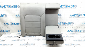 Rear row of seats, upper part, right, VW Passat b8 16-19 USA, gray leather, with armrest, dry-cleanable
