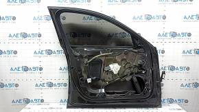 Front left door assembly for Audi A6 C7 12-18 triplex, keyless, graphite LX7U, dent, scratches on molding