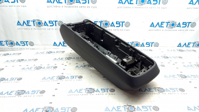 Upper center console trim for Nissan Ariya 23-25, black leather, with button