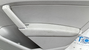 Door trim, rear right card, VW Passat b8 16-19 USA, gray, armrest, gray leather, molding under dark wood, dry-cleanable, scratches