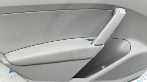 Door trim, rear left, VW Passat b8 16-19 USA, gray, armrest, gray leather, molding, dark wood, dry-cleanable