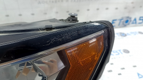 Left front headlight VW Passat b8 16-19 USA halogen, scratches, broken seal mount