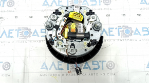 The steering wheel airbag for the driver's side of the Audi A6 C7 12-18 is black and scratched.