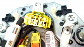 The steering wheel airbag for the driver's side of the Audi A6 C7 12-18 is black and scratched.